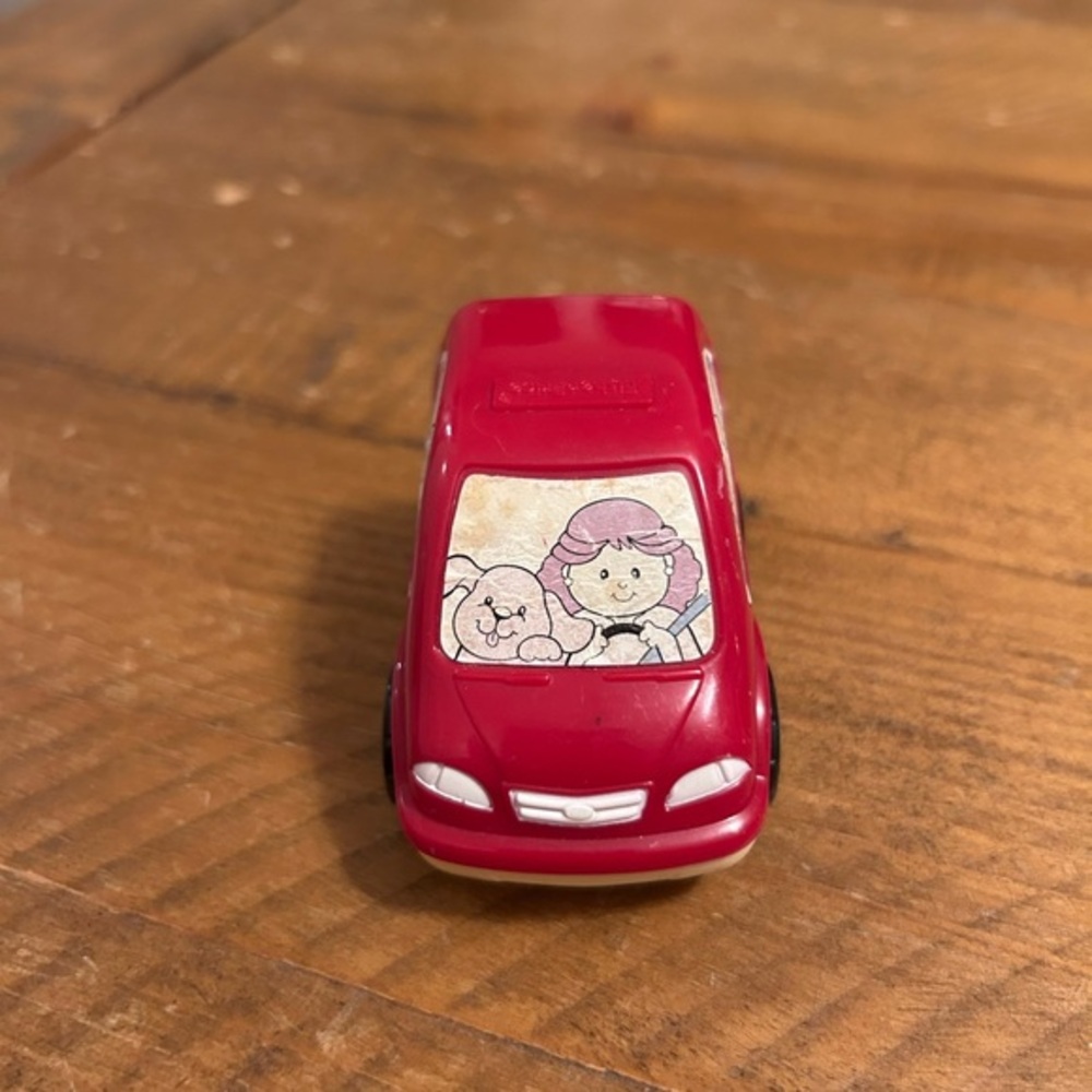 Fisher Price Little People School Bus Red Car McDonald’s Toy as is